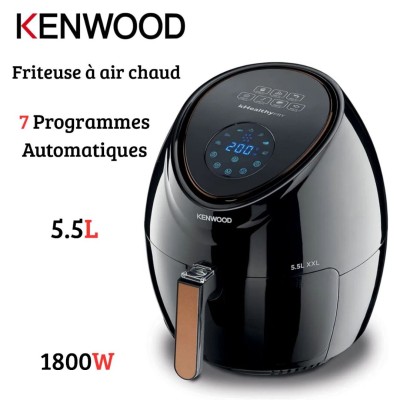 Friteuse Air Fryer KENWOOD sans huile 5.5L 1800W 2.4Kg à air - 7 Programmes Digital - kHealthy FRY