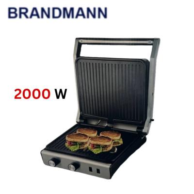 Panineuse Et Grill Brandmann Grande 2000W Avec Button Minuterie et Temperature - بانينوز و شواية