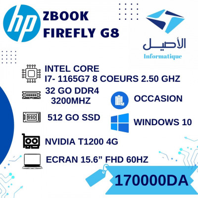 HP ZBOOK FIREFLY G8 I7-11TH / 16G / 512 SSD / CG 4G  T1200/ 15.6'/ WIN10 USED