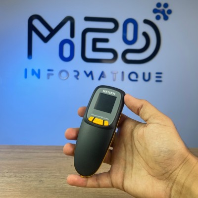 Lecteur code barre henex hc-300r sans fil + avec afficheur 