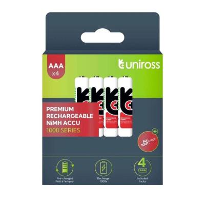Les piles rechargeables AAA uniross haut capacité 