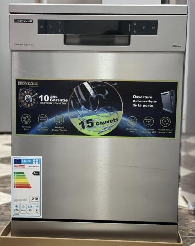 Promo lave vaisselle Maxwell 15 couverts inox inverter 10 ans de Garantie 