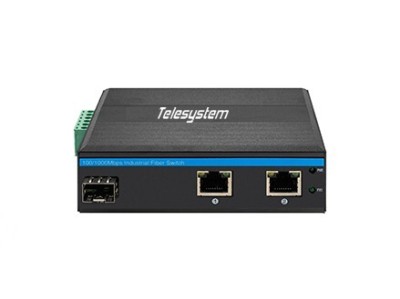 TS IF1F2-P Industrial converter 10/100/1000M, 1xSFP fiber + 2 RJ45 with POE TS-IF1F2-P