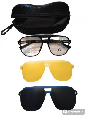 lunettes-de-vue-hommes-pack-3en1-monture-2-appliques-polarisees-noir-jaune-ementees-h5114-kouba-alger-algerie