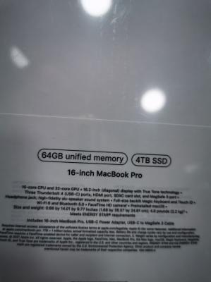MACBOOK PRO 2021 M1 MAX 64G RAM 2T