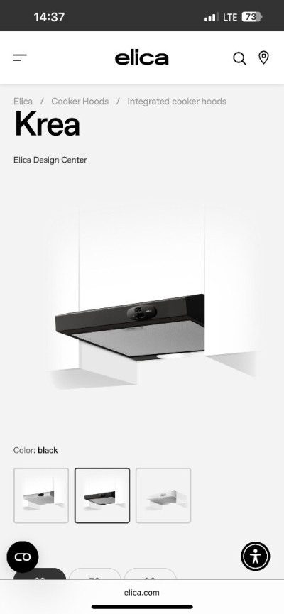 Hotte elica 60cm noir 