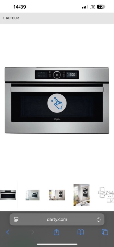 Micro ond encastrable whirlpool 