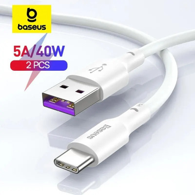Baseus - Câble de charge rapide USB Type C 5A - 40W - (pack de 2)