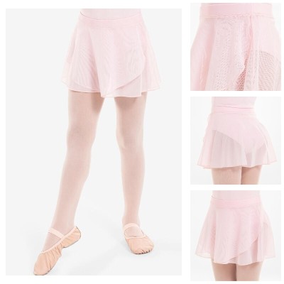Decathlon Jupette portefeuille danse classique en voile fille, rose