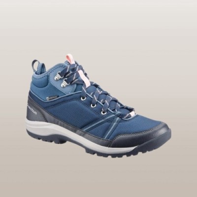 Chaussures de randonnée imperméables- NH100 Mid WP - Femme Bleu Tempête Decathlon 