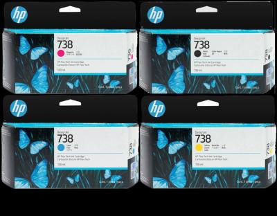 PACK CARTOUCHE HP 738  T850/T950 ORIGINAL 130ML 