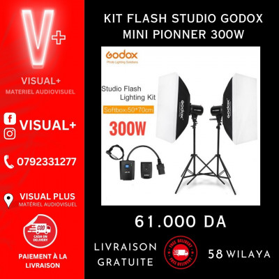 appliance-accessories-kit-flash-godox-mini-pionner-300w-el-harrach-algiers-algeria