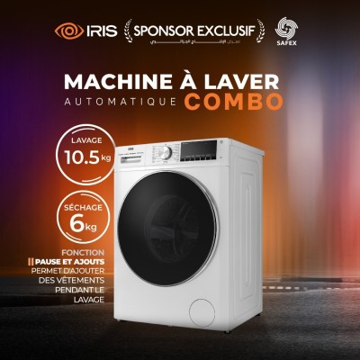 IRIS LAVE LINGE COMBO 10.5 KG  SECHELINGE
