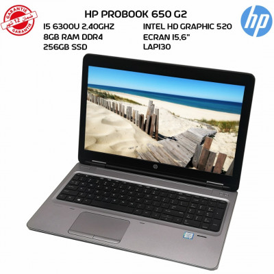 HP PROBOOK 650 G2 i5 6300U 8GBDDR4 256SSD 15.6 Pouce