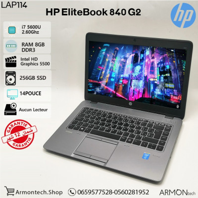 HP EliteBook 840 G2 i7 5600U 8GBDDR3 256SSD 14 Pouce
