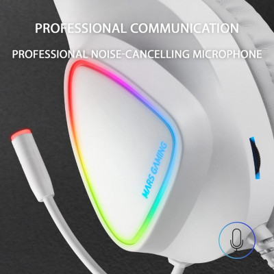 CASQUE MARS GAMING MH222W RGB ( PC / PS4 PS5 / XBOX / SWITCH )