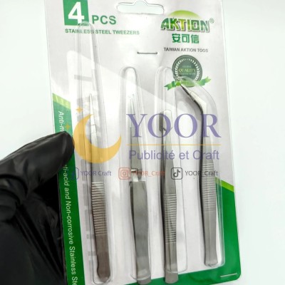 kit pincettes 4pcs طقم ملاقط