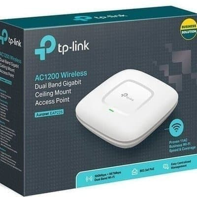 TP-LINK EAP225 Point D'accès Wi-Fi Plafonnier Double Bande AC1200 PoE Gigabit  