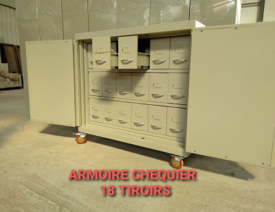 ARMOIRE CHÉQUIER 12 TIROIRS/16 TIROIRS/18 TIROIRS/24 TIROIRS (SPECIMEN) POUR BANQUE