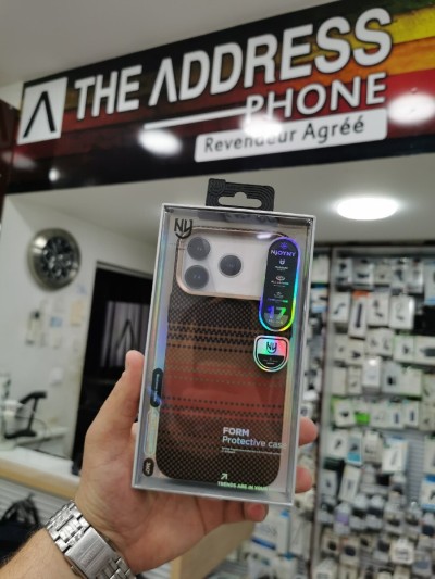 Coque Antichoc Ip 17 pro 17 Promax en carbone avec Charge sans Fil