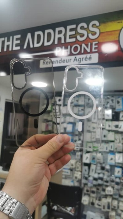 Coque Antichoc Samsung A56 5g en Cristal anti-jaunissement avec MagSafe 