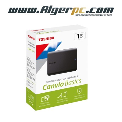 Disque Dur Externe Toshiba Canvio Basics 1 To USB 3.2 Type A Noir