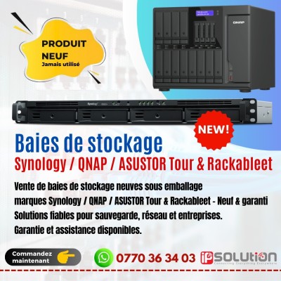 Baies de stockage Synology / QNAP / ASUSTOR Tour & Rackableet - Neuf & garanti