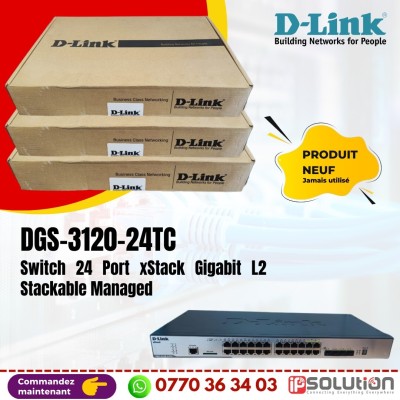  DGS-3120-24TC Switch 24 Port xStack Gigabit L2 Stackable Managed
