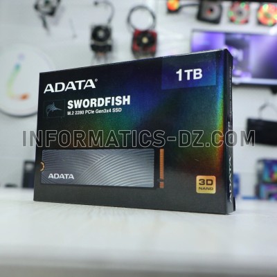 ADATA SWORDFISH 2280 1TB Gen 3/4 M.2 NVME Read 1,800 MB/s - Write 1200MB/s