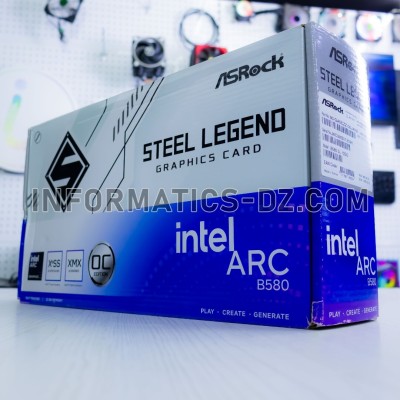 ASRock Intel Arc B580 Steel Legend 12GB OC Graphics Card