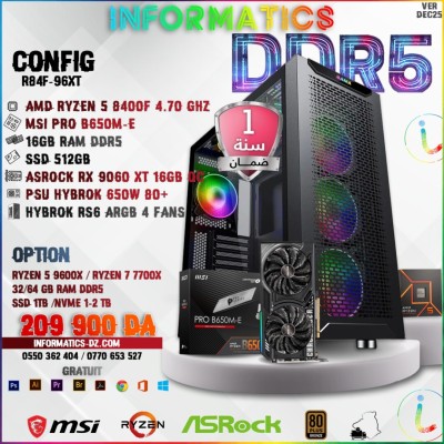 INFORMATICS CONFIG R84F-96XT | RYZEN 5 8400F | 16GB 56000Mhz | RX 9060 XT 16GB
