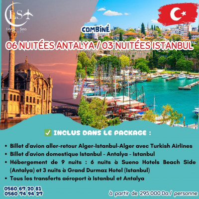 combiné  Antalya Istanbul
