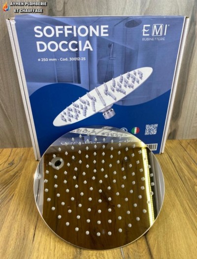 POMME DE DOUCHE EMI INOX ROND CHROME 250/250 Italie