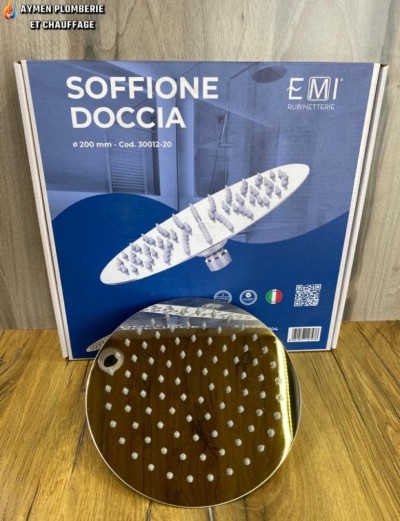 POMME DE DOUCHE EMI INOX ROND CHROME 200/200 Italie