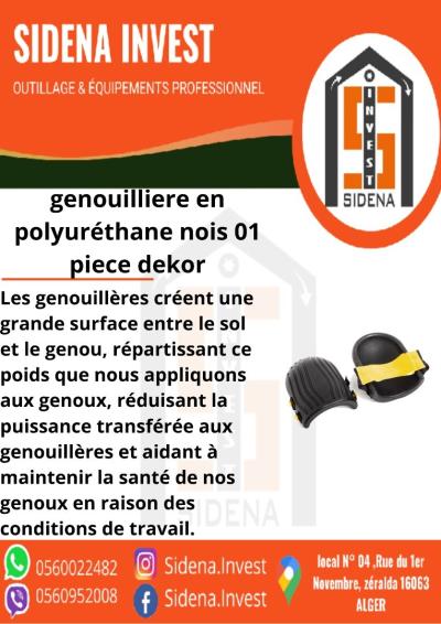 Genouillere En Polyurethane Noir ( 01 Piece ) DEKOR