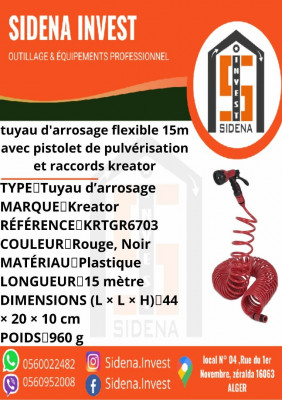 outillage-professionnel-tuyau-darrosage-flexible-15m-avec-pistolet-de-pulverisation-et-raccords-kreator-zeralda-alger-algerie