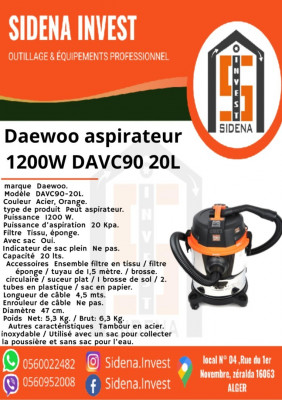 outillage-professionnel-aspirateur-de-poussiere-et-eau-20-l-1200-w-daewoo-zeralda-alger-algerie