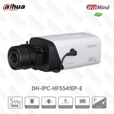 Camera IP Bullet Wizsense,5MP,Objectif 2.8mm,H.264+/H.265+,IR:50m,Série Pro AI,DH-IPC-HFW3541EP-S-S2