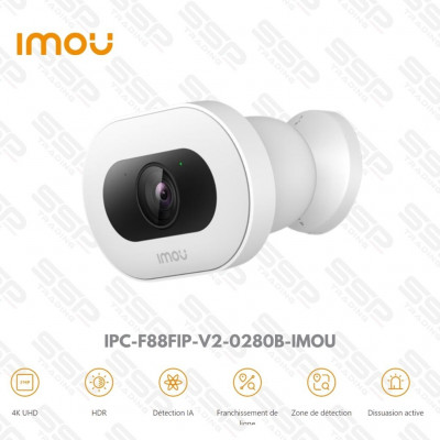 IMOU Camera, Wi-Fi Knight 4K Camera 8MP 2.8mm (107) fixed lens