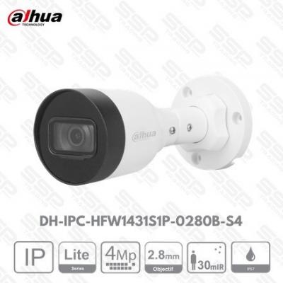 Camera IP bullet, 5MP, Objectif 2.8mm fixe, IR:30m, série LITE,DH-IPC-HFW1431S1P-0280B-S4