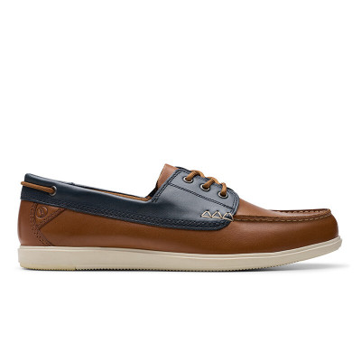 mocassins-clarks-bratton-boat-dark-tan-combi-cheraga-alger-algerie