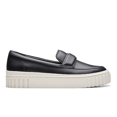 CLARKS Mayhill Cove Black Leather