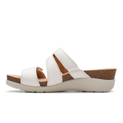 CLARKS Calenne Maye White Leather