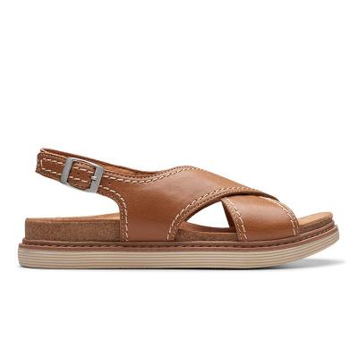 CLARKS Arwell Sling Tan Leather