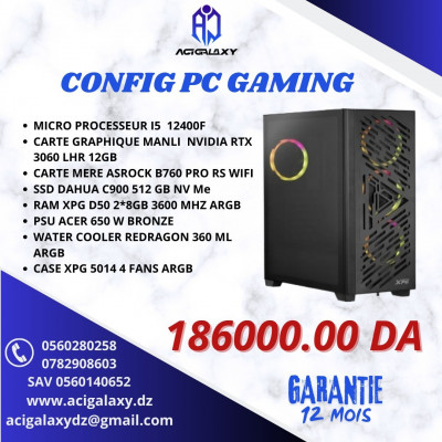 CONFIG PC GAMING I5 12400F/RTX3060 12GB