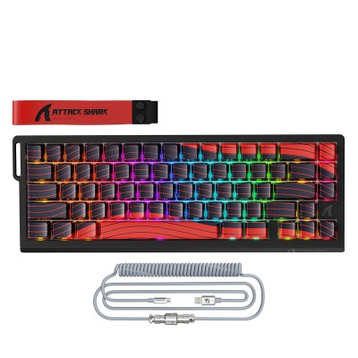 لوحة-المفاتيح-الفأرة-clavier-attack-shark-x68pro-he-wireless-magnetic-switcheslinear-red-black-باتنة-الجزائر