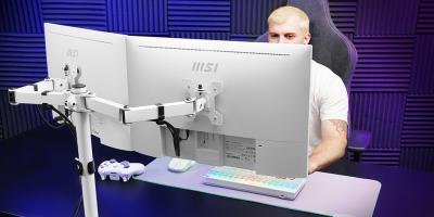 SUPPORT DE MONITEUR DOUBLE PROFESSIONNEL MARS GAMING  MARM2