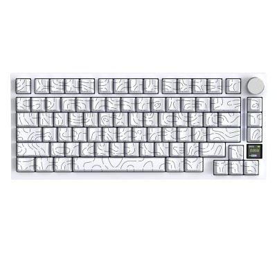 لوحة-المفاتيح-الفأرة-clavier-attack-shark-x820ultra-tri-mode-gasket-mechanical-keyboard-white-contours-switch-باتنة-الجزائر