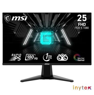 Ecran MSI 25 Gaming FHD IPS 180HZ 1MS G255F Black TVD