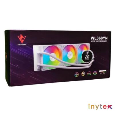 VENTILATEUR CPU WATER COOLING MAGMA 360 3X FAN WHITE ARGB WL 360YN